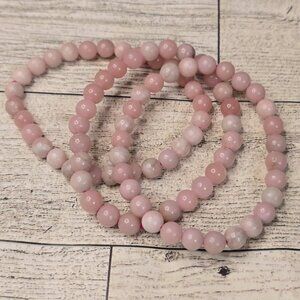 Pink Opal Crystal Beaded Bracelet